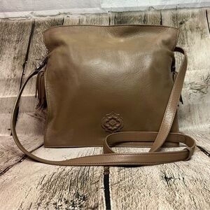orYANY - Tan with green and dark red crossbody